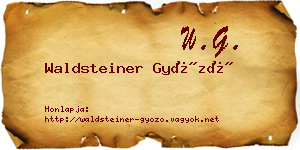 Waldsteiner Győző névjegykártya